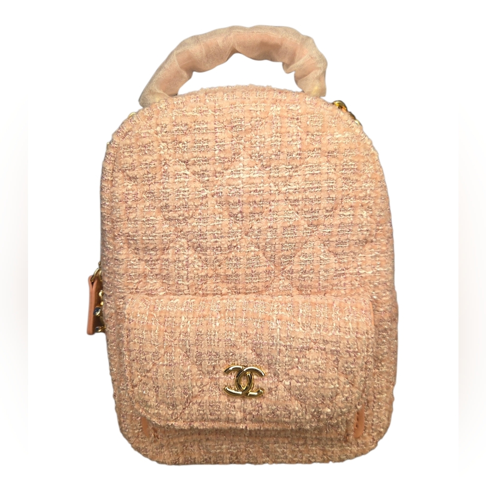Chanel Pink Tweed Mini Backpack with Box - GWP - Picture 6 of 12